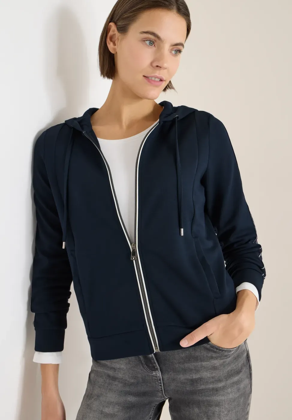 Gallonstreifen Sweatjacke