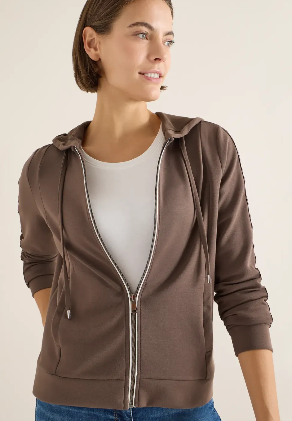 Gallonstreifen Sweatjacke