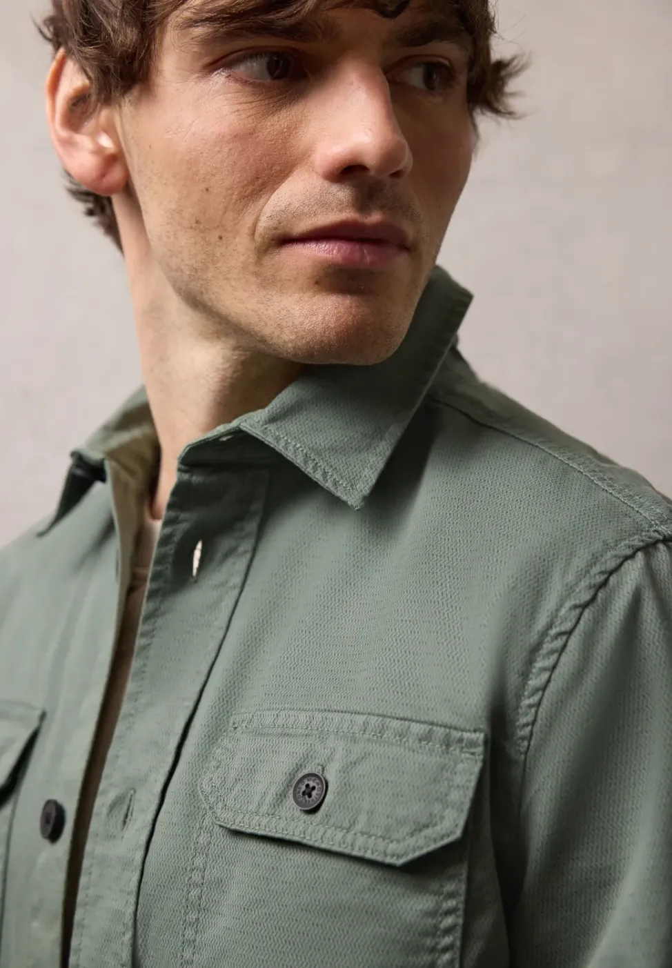 Garment dye Overshirt