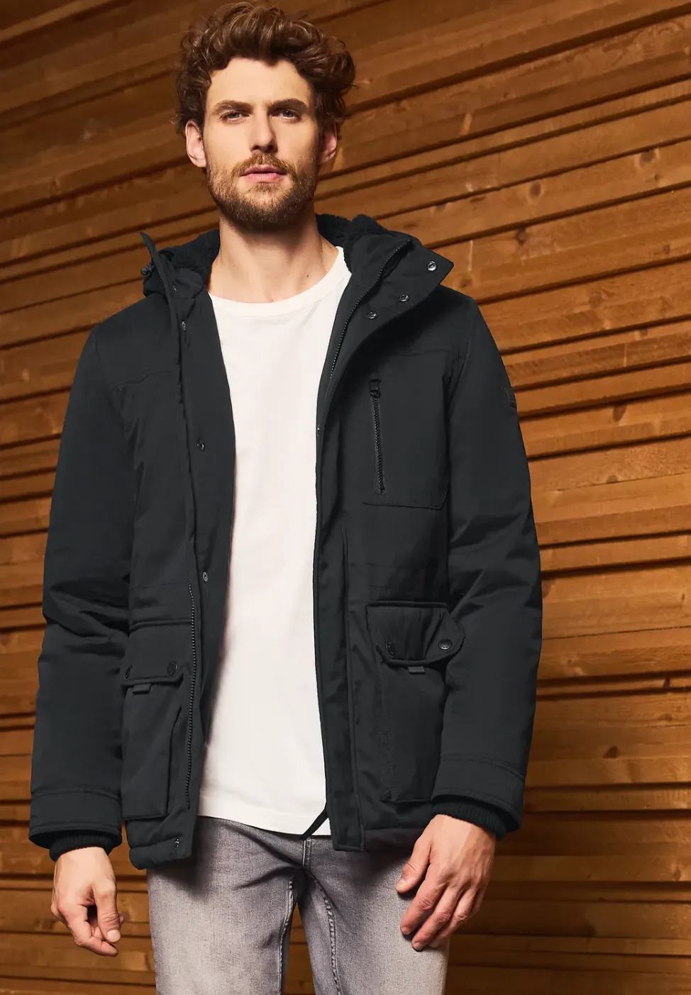 Gefütterte Kapuzenjacke