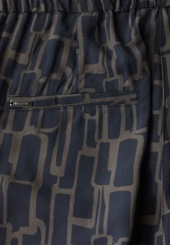 Gemusterte 7/8 Wide Leg Hose