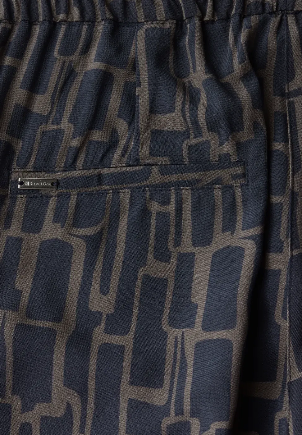 Gemusterte 7/8 Wide Leg Hose