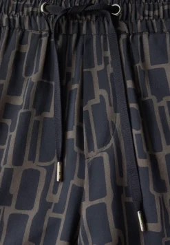 Gemusterte 7/8 Wide Leg Hose
