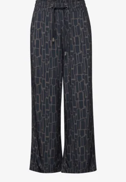 Gemusterte 7/8 Wide Leg Hose