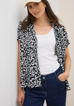 Gemusterte Baumwollbluse