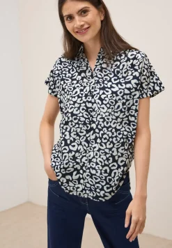 Gemusterte Baumwollbluse