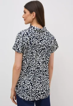 Gemusterte Baumwollbluse