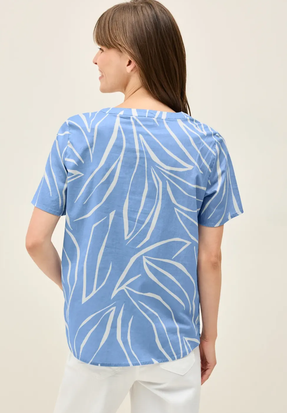 Gemusterte Baumwollbluse