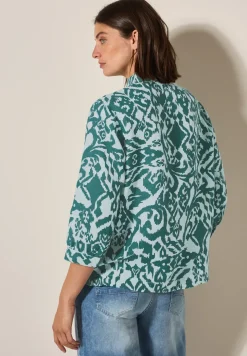 Gemusterte Hemdbluse
