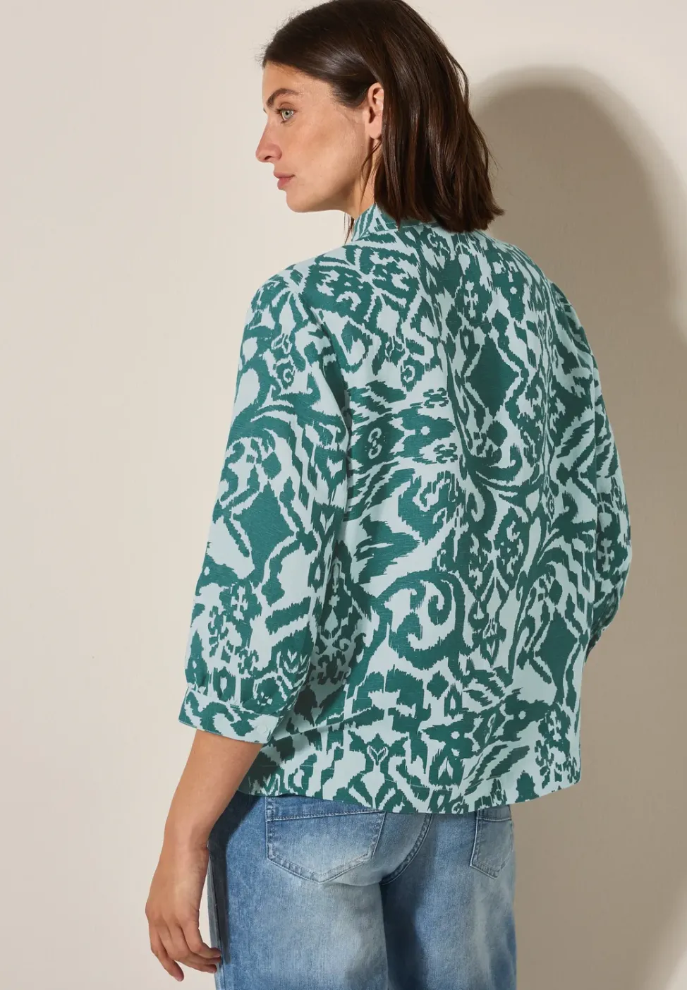 Gemusterte Hemdbluse