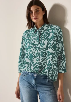 Gemusterte Hemdbluse