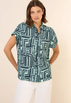 Gemusterte Hemdbluse