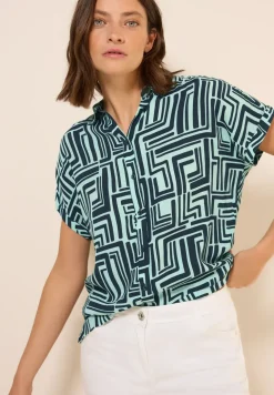 Gemusterte Hemdbluse