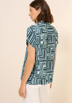 Gemusterte Hemdbluse