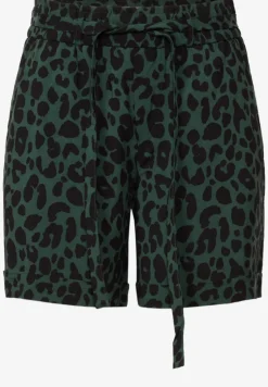 Gemusterte Paperbag Shorts