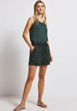 Gemusterte Paperbag Shorts