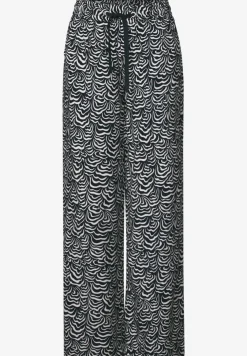 Gemusterte Wide Leg Hose