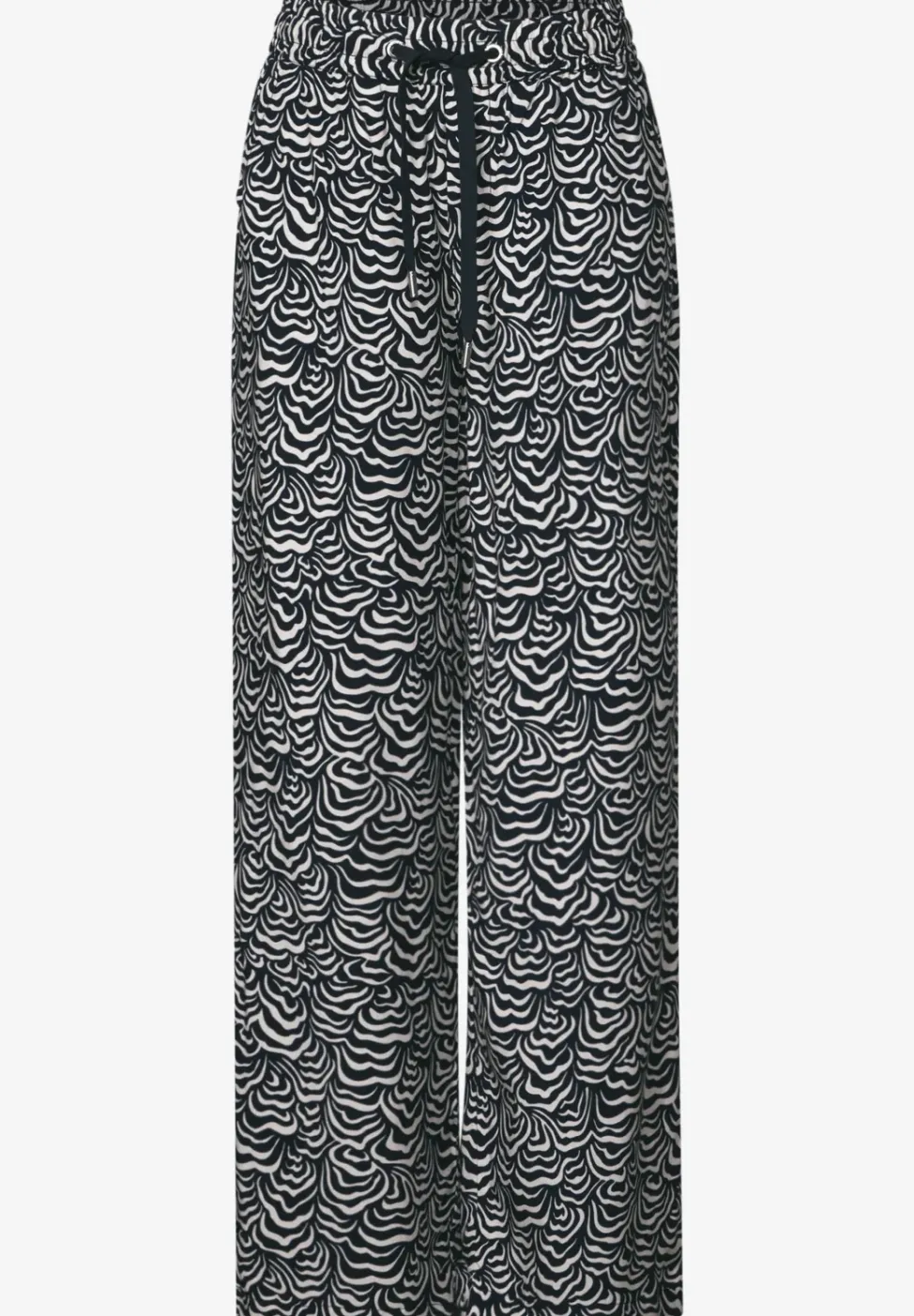 Gemusterte Wide Leg Hose