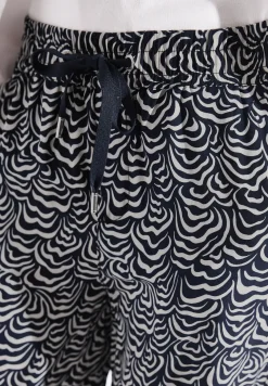 Gemusterte Wide Leg Hose