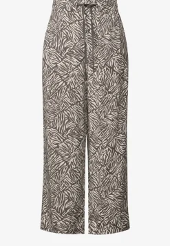 Gemusterte Wide Leg Hose