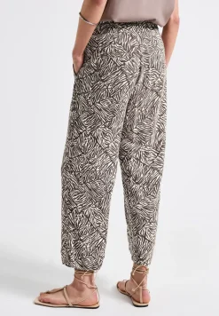 Gemusterte Wide Leg Hose