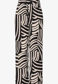 Gemusterte Wide Leg Hose