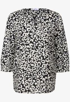 Gemusterte Baumwollbluse