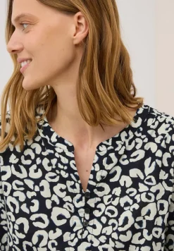Gemusterte Baumwollbluse
