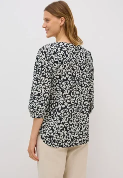 Gemusterte Baumwollbluse