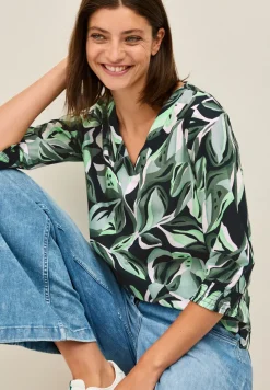 Gemusterte Baumwollbluse
