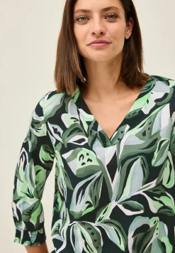 Gemusterte Baumwollbluse