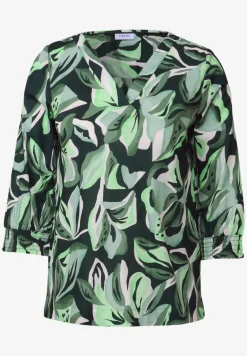 Gemusterte Baumwollbluse