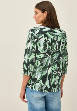 Gemusterte Baumwollbluse
