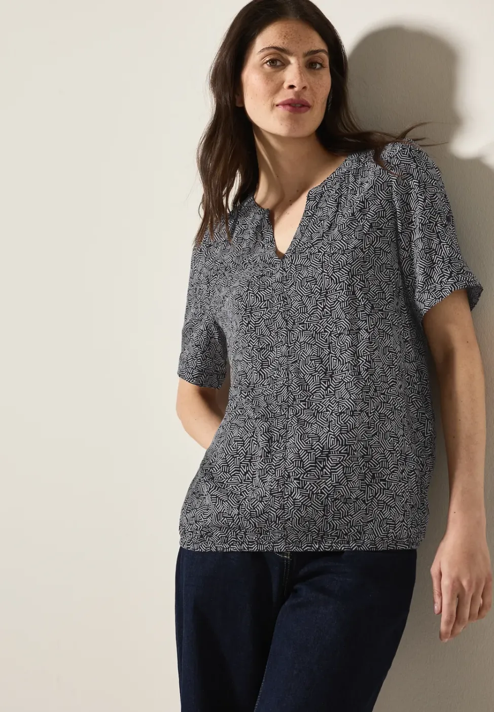 Gemusterte Bluse