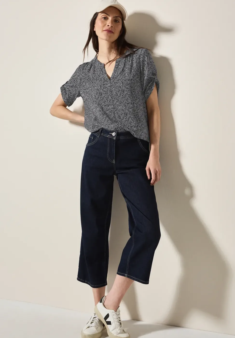 Gemusterte Bluse