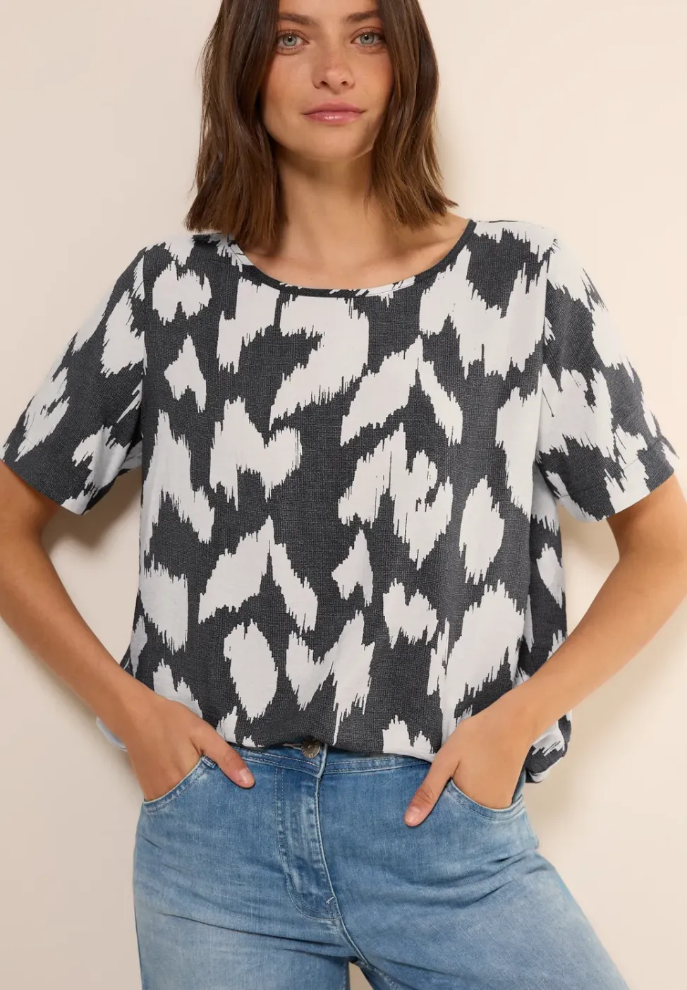 Gemusterte Bluse