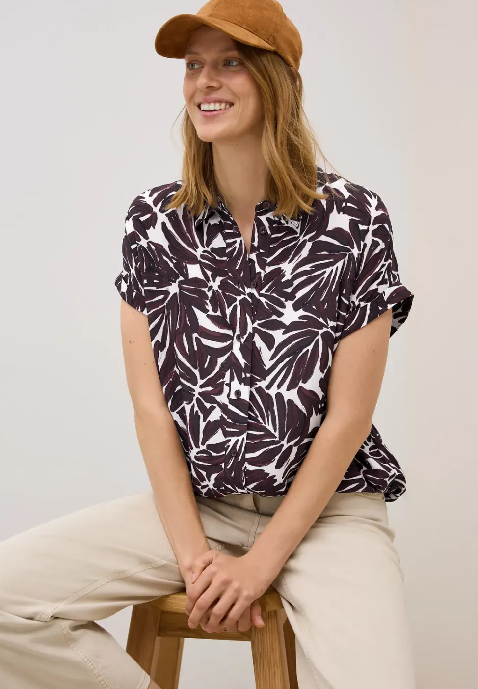Gemusterte Bluse