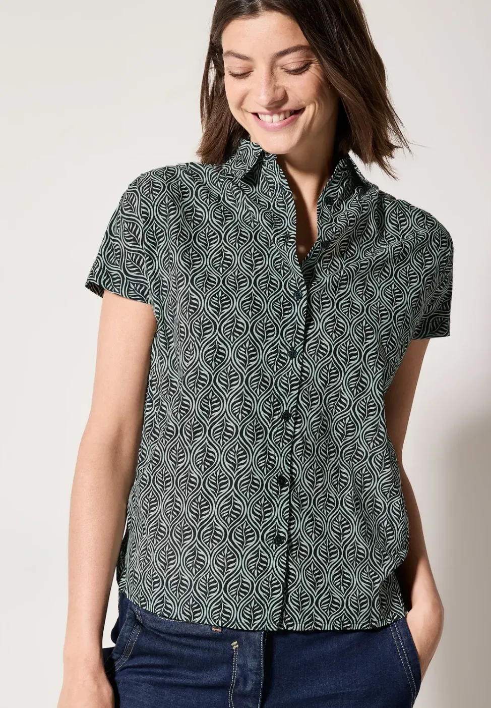 Gemusterte Bluse