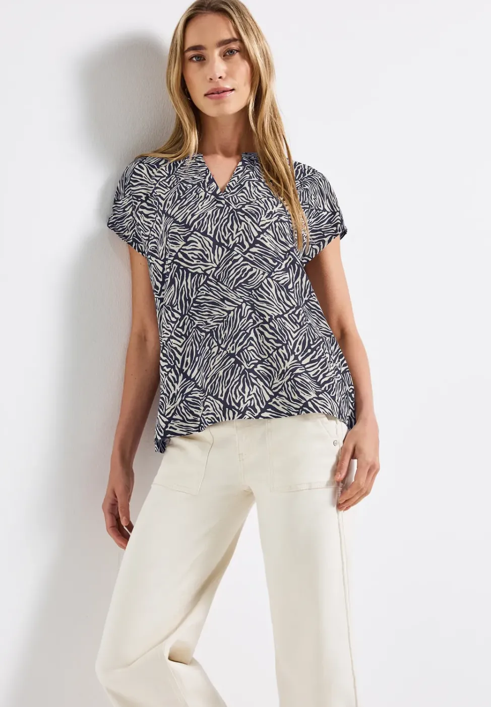 Gemusterte Bluse