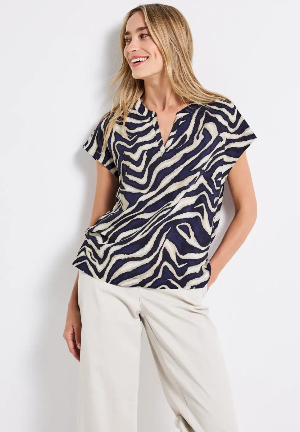 Gemusterte Bluse
