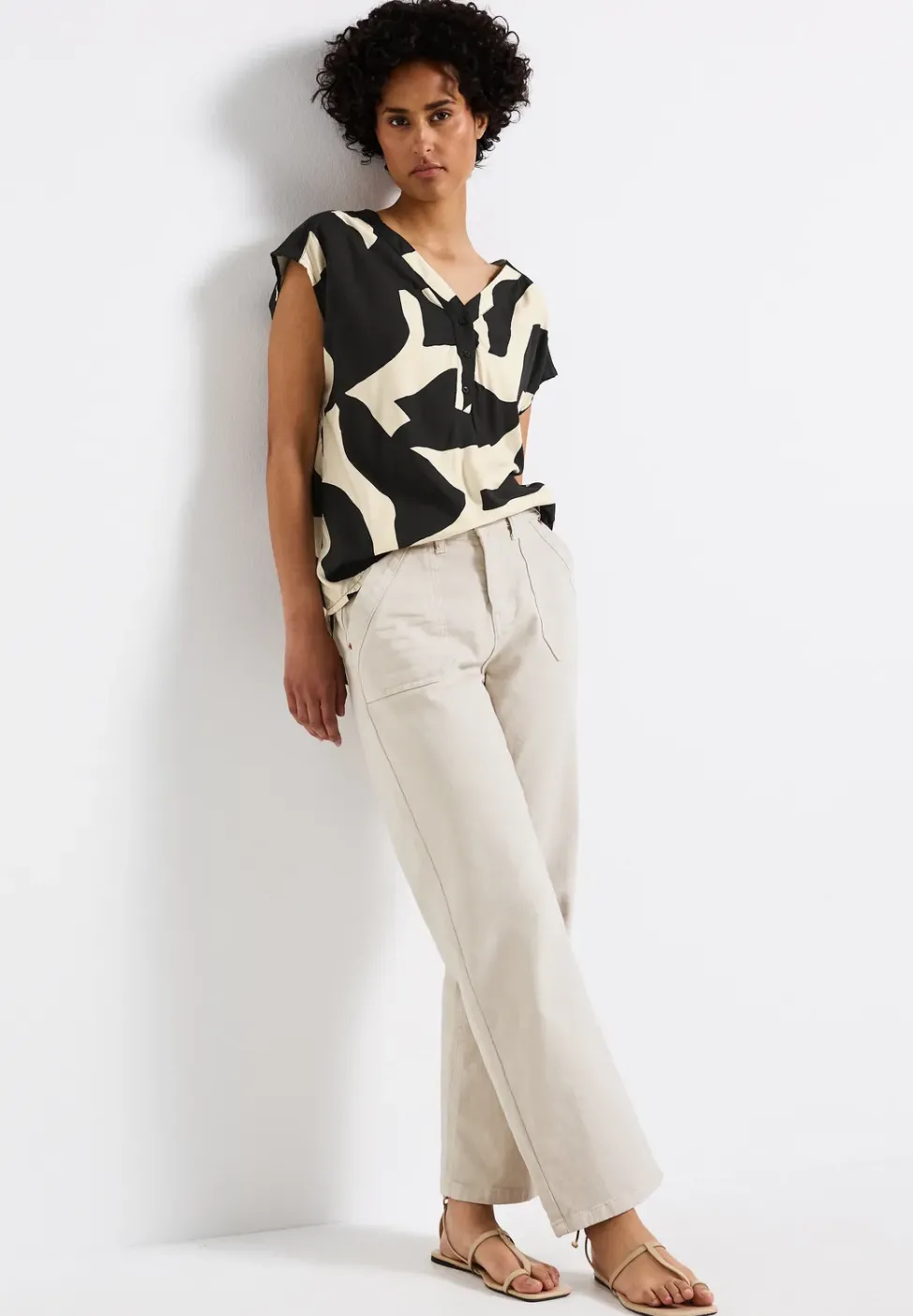 Gemusterte Bluse