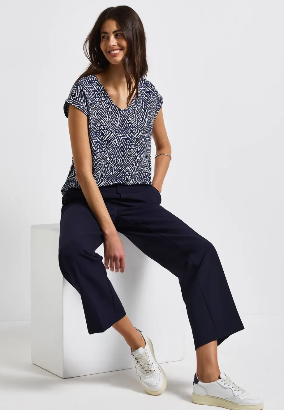 Gemusterte Bluse