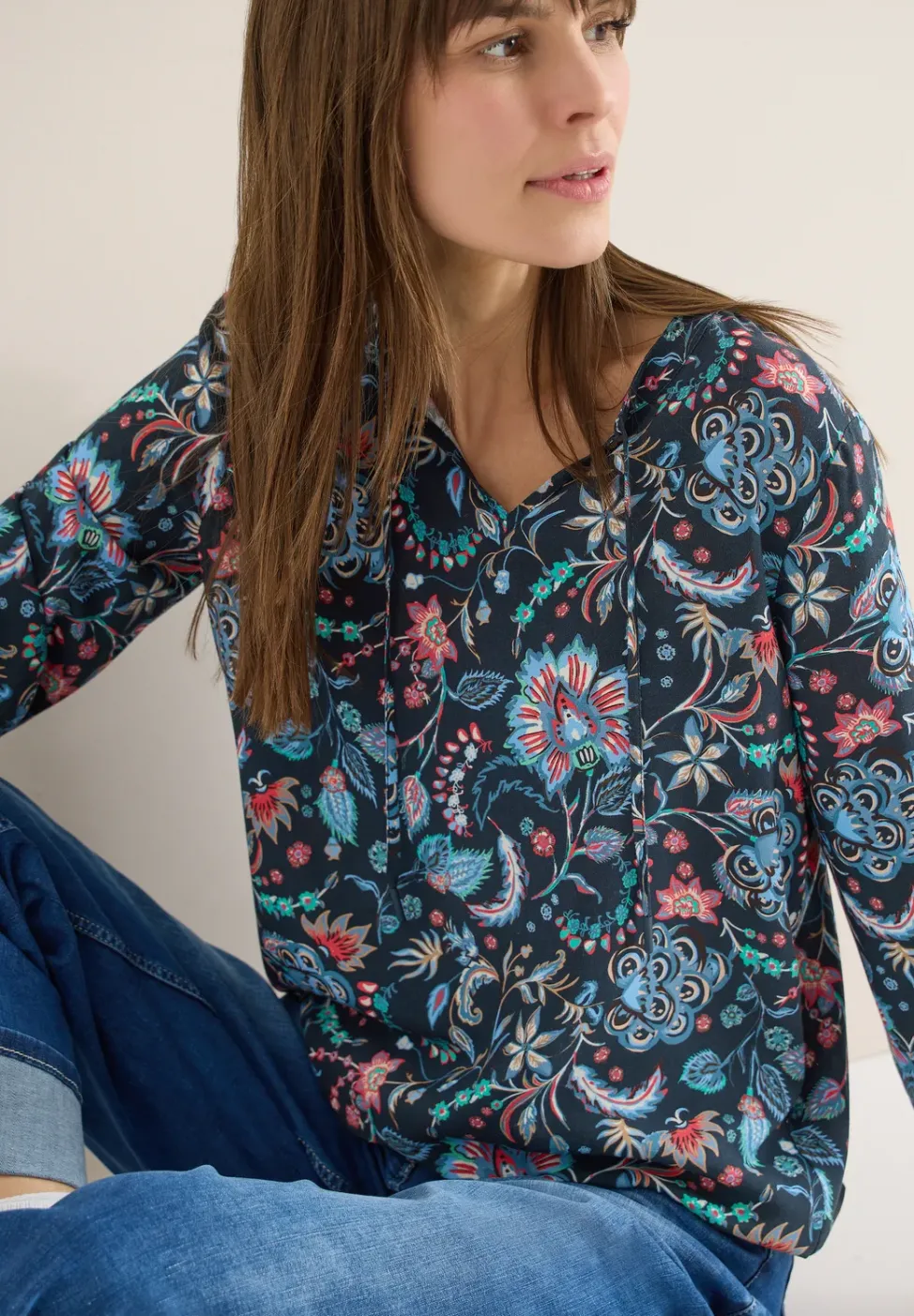 Gemusterte Bluse