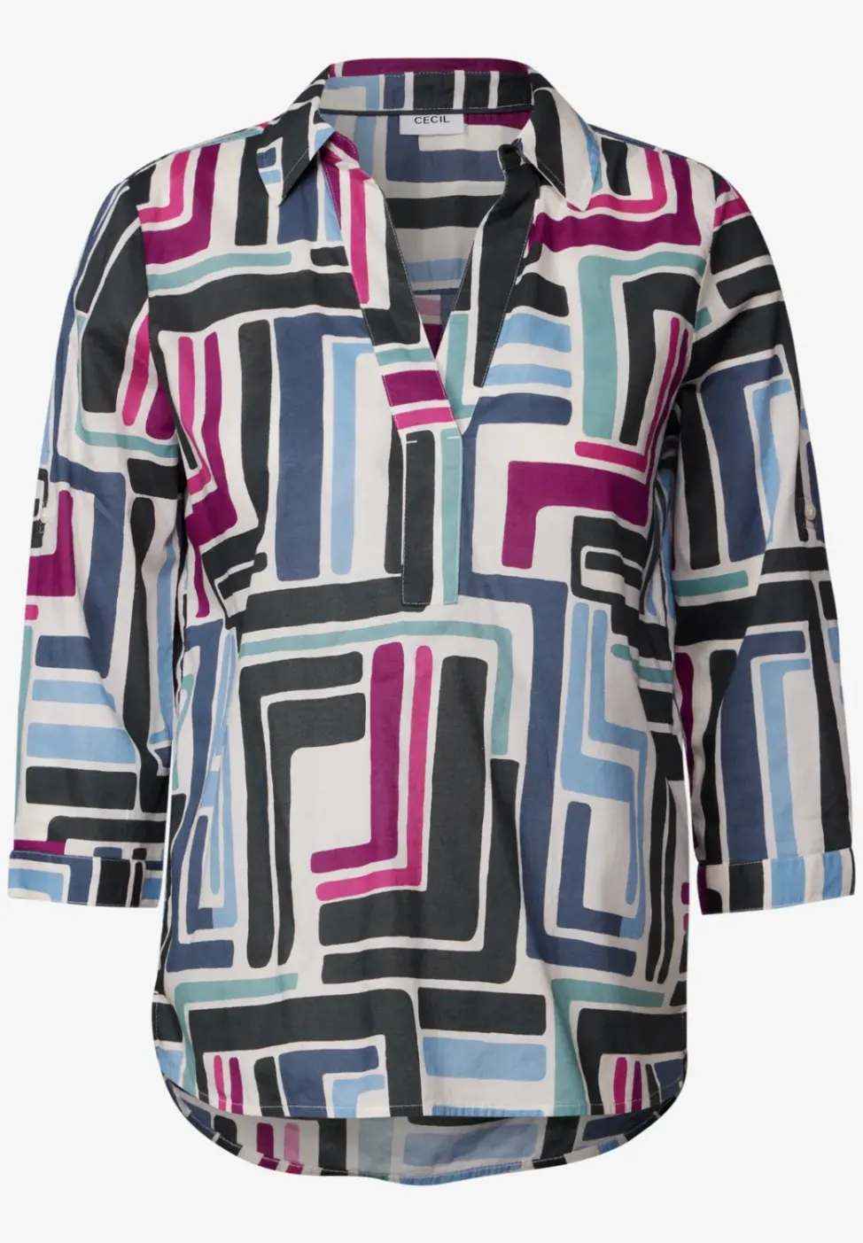 Gemusterte Bluse