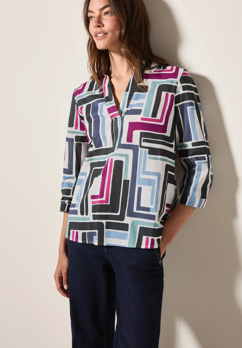 Gemusterte Bluse