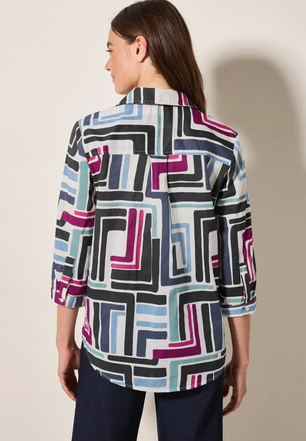 Gemusterte Bluse