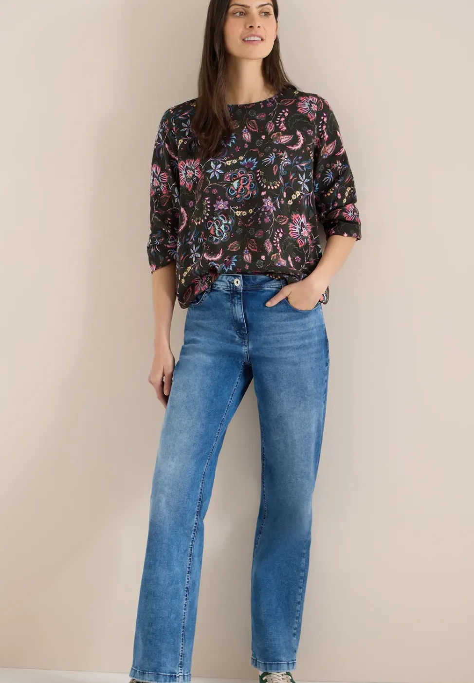 Gemusterte Bluse