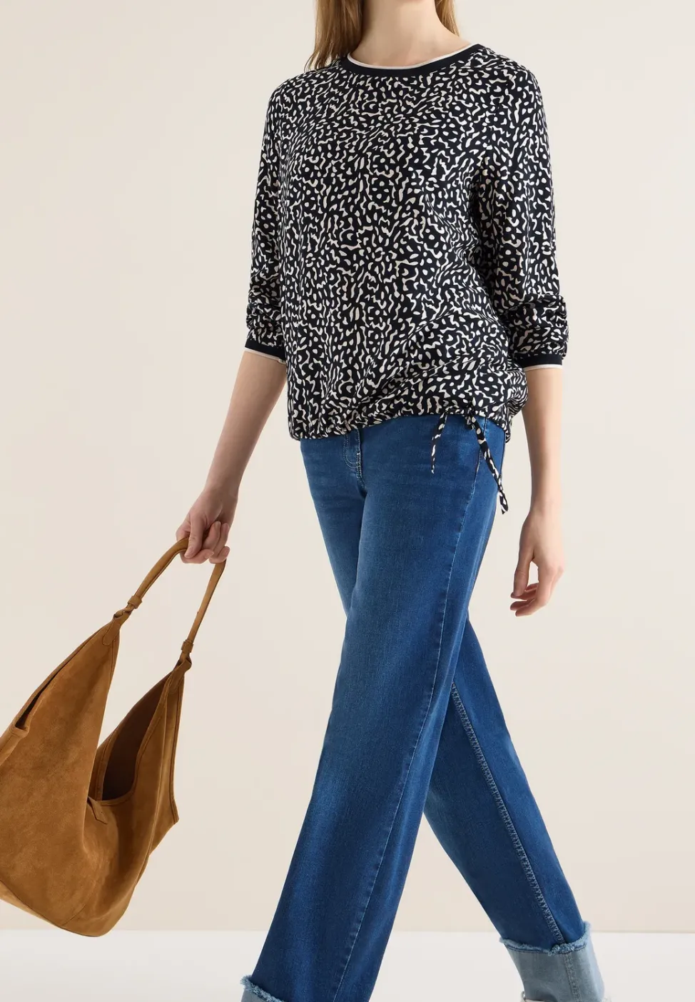 Gemusterte Bluse