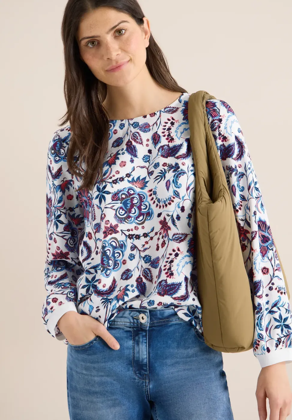 Gemusterte Bluse
