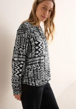 Gemusterte Bluse